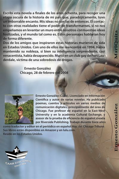 contrportada  "MariQuita", de Ernesto González