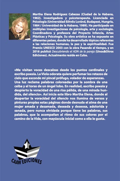 contraportada Vórtice de una mujer azul