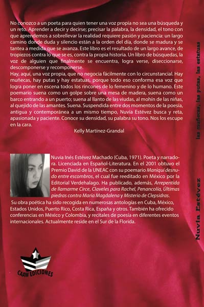 contraportada Las muñecas, las putas, las estatuas