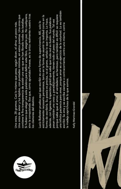 Contraportada: Una onza de amor